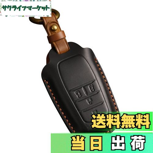 【送料無料】YANMW 新型 ヴォクシー 90 系 キーケース 適合トヨタ NOAH VOXY レザー キーホルダー ノア 90 系キーカバー本革 (ブラック)