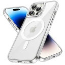 JEDirect iPhone 14 Pro 6.1インチ用 マグネット ケース MagSafe ワイヤレス充電対応 衝撃吸収 バンパーカバー 傷つけ防止 透明...