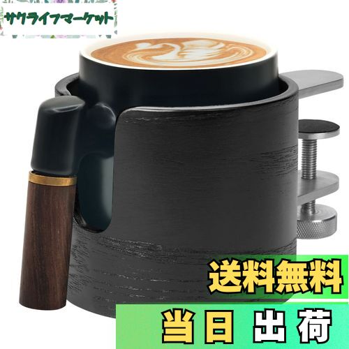 【送料無料】FTBOL 飲み物ホルダー 【スペース節約】 カップホルダー 卓上 ドリンクホルダー デスク 木..