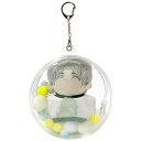 Umora バッグ 痛バ 防塵 ぬいポーチ10cmぬいぐるみ用 防水 人形入れ 全透明 クリア ケース 丸い 鞄に付ける キーホルダー付 直径12cm(M・内側...