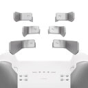 eXtremeRate Xbox Elite 1/2コントローラーに対応用Swiftパドル、Xbox One Elite対応&Eliteシリーズ2コントローラー対応用の6 in 1交換用背面パドル【メタリックシルバー】