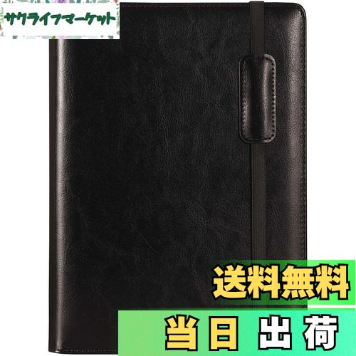 【送料無料】【RIHUA】 システム手帳 A5 手帳 6穴リング スケジュール帳 カバー リフィル付き 革メモ帳 カード収納 ノート システム手帳 手帳カバー ...