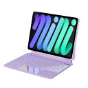 マジックキーボード SUKEBON 2024 iPad Air6(M2)13インチに対応 iPad用キーボード付きケース iPad Pro 12.9インチ適用【日本技適認証取得】 磁気設計 トラックパッド付き 電量表示 7色バックライト 日本語配列 18ヶ月メーカー保証 日本語説明書付き 紫
