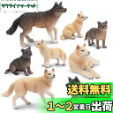 TOYMANY 8PCSオオカミフィギュア 動物フィギュアセット リアル動物おもちゃ オオカミ家族 人気動物 おもちゃ 玩具 誕生日プレゼント クリスマス 新年 飾り物 コレクション 6歳以上
