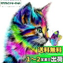 5dダイヤモンドアート 猫と蝶 5D ダイヤモンド塗装 モザイクアート ダイヤモンドペインティング キット ビーズ絵画 全面貼り付けタイプ ビーズアート モザイ...