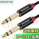 SHULIANCABLE 6.35mm ギター ケーブル, 標準プラグ オス-オス ミキサー ギター アンプ スピーカー等の接続用 (2M)