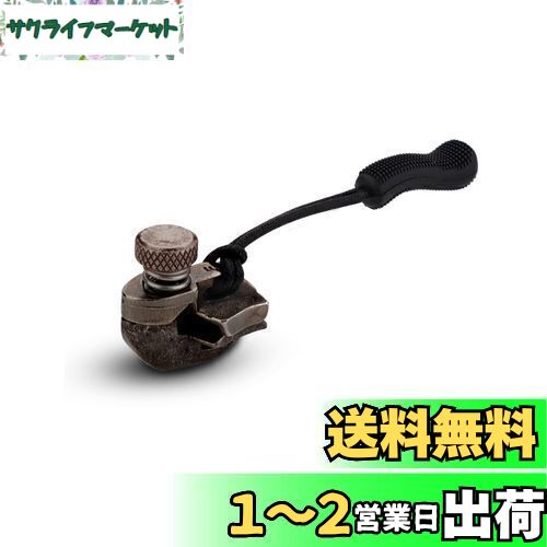 AceCamp 无縫製交換用ファスナー、ジッパー修理キット プルタブ（ブラック、ミディアム）