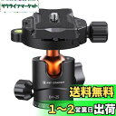 K&F Concept 自由雲台 小型 軽量 ボールベッド 耐荷重 8kg アルミ製 360°回転 1/4ネジ アルカスイスプレートに対応 一眼レフ DSLR ビデオカメラ 三脚一脚用 雲台