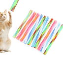 Wosume 面白いおもちゃ、自由に折りたためるバネ、猫ペット用の10個のバネ形状を折りたたむ弾力性(3)