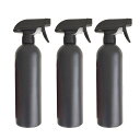 NUOLUX ボトル アルコール対応 500ml 遮光 霧吹き 3個セット 詰め替え容器 虫除け 遮光 ブラック