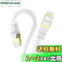 20m LANケーブル CAT8 カテゴリ-8 Veetop 超高速 難燃性 耐候性 40GBASE-T 2000MHz SFTP 26awg 金メッキ RJ45 有線けーぶる パソコン PS3 PS4 Xbox等に対応 高耐久性 屋内 屋外も適用(20m-1本, 白い)