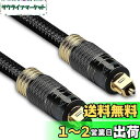 【送料無料】FosPower TOSLINK (トスリンク) デジタルオプティカル オーディオケーブル (角型-角型) 【24K金メッキプラグ | 金属コネクタ | 編組ナイロン ジャケット】 (1.8m)