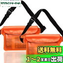 DanYee 防水ポーチ 完全防水 防水ケース 【2個セット】 IPX8取得済み 3重チャック PVC素材 海水浴 プール 釣り バイク ウエストバッグ 防水パック 携帯 (オレンジ)