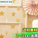 2個スター 星 ガーランド パーティー バースデー ウェディング 結婚式の飾り付け 幼稚園 保育園のデコレーション 写真道具背景(毎個4メートルの長さ) (ゴールド)