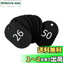オープン工業 番号札 小判札 荷札 整理券 小 黒 25枚 26-50番 セット BF-71-BK