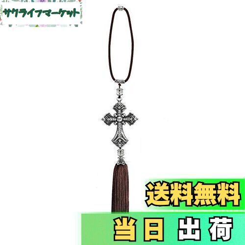 【送料無料】ルームミラー用 十字架 車内 キラキラ カーミラー アクセサリー プレゼント 内装 飾り 雑貨 お守り 風水 車内アクセサリー 吊り バックミラー ...