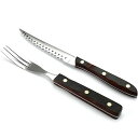 VKING ステーキナイフ ナイフフォークセット テーブルフォーク お肉用 よく切れる 木柄 ステンレス 高級感ある ディナーナイフフォーク パスタフォーク デ...