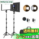 【送料無料】NEEWER 2パック LEDビデオライト 超薄型 軽量 撮影照明用パネルライト 192個LEDビーズ 3200K-5600K CRI 97+ 内蔵リチウム電池 ライトスタンド付き 動画 生放送 YouTube写真撮影用