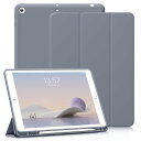 KenKe 新型 iPad 第9世代 ケース 10.2 インチ (2021/2020/2019モデル) 軽量 柔らかいシリコン TPU材質ペン 収納 iPad9 / 8 / 7 カバー 3段階折り畳み可 スタンド マグネット付き 自動スリープ機能 iPad 第8世代/第7世代 カバー (ラベンダー色)