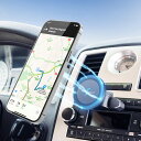 Profezzion マグセーフ 磁気 車載ホルダー CD スロット + エアコン吹出口式 車載 スマホホルダー 超?磁力 マホスタンド 車用 Mag対応 マグセーフ スマホホルダー マグネット マグセーフ スタンド 片手操作 iPhone 16 Pro Max/iPhone 16 Pro/iPhone 16 / 15 / 14 /13 / 1