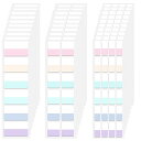 【送料無料】EUSTACE 420枚 付箋 フィルムふせん インデックス シール 3サイズ6色 透明 紙インデックス付フィルムふせん 書き込み可能なインデックス 見出し キレイに剥がせ 強粘着付箋 文房具 書類に注釈 資料整理 メモ帳 事務用品