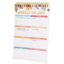 【送料無料】Toplive To Doリストメモ帳 50枚 ウィークリー デイリープランナー メモ帳 スパイラル To Doリスト ノートブック To Doプランナー 時間管理 デイリーTo Doリスト タスクプラン スケジュール チェックリスト 大人 子供 仕事 オフィス7.4x8.6インチ(オータム)