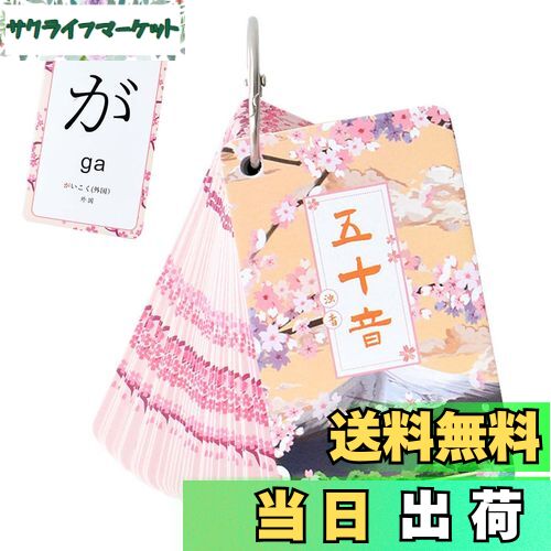 【送料無料】PAVIKE ひらがなカード 平仮名カード 片仮名カード あいうえお カード 濁音だけ 日本語の..