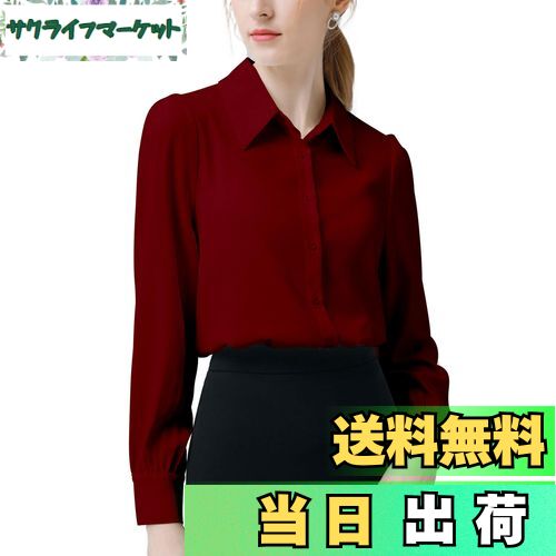 [RCL] シャツ ブラウス レディース 長袖 柔らかい ゆったりノーアイロン オフィス カジュアル ファッション 通勤 春 秋 日常 高通気性 XS〜3L