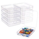 BENECREAT 10個11.95x9.3x2.85cm長方形小分けケース プラスチックケース ビーズ ネイルパーツ アクセサリー 収納ボックス 詰め替え容 小物収納ボックス