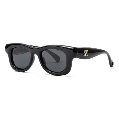 【送料無料】[SHEEN KELLY] 偏光レトロオーバルサングラス、女性と男性用、ヴィンテージトレンドアイウ..