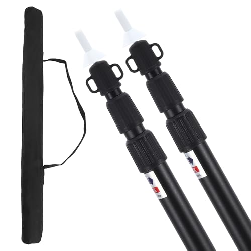 【送料無料】CAPASTEC タープポール 伸縮 テントポール 伸縮ポール 収納袋付き 長さ調節可能 2本セット..