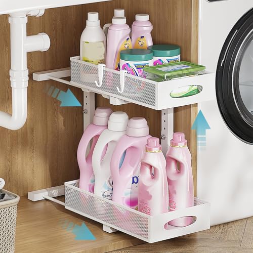 【送料無料】PluieSoleil シンク下収納 スライドラック 2段式 引き出し キッチン収納 金属製 C型 キッ..