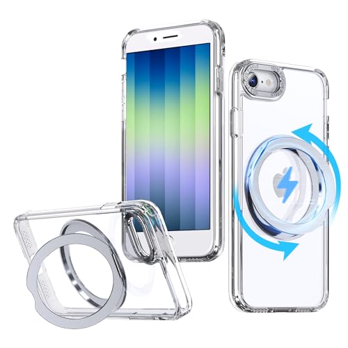 【送料無料】MagSafe対応 スタンド内蔵 半透明 ワイアレス充電