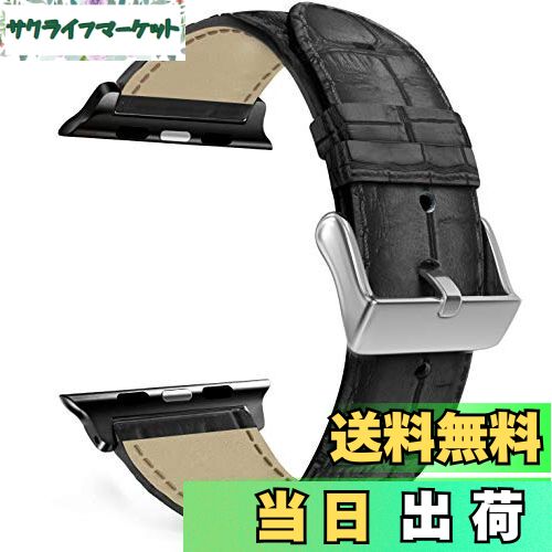 【送料無料】MaKTech レザーバンドワニのセクションパターンと互換性があるApple Watch シリーズ 11/10/9/8/7,Ultra 3/2/1,SE 3/2/1 [2025]
