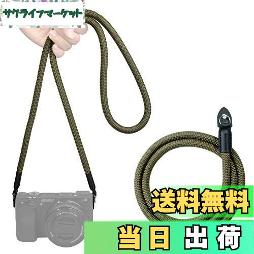 【送料無料】カメラネックストラップ クライミングロープ製ショルダーストラップ 一眼レフ/ミラーレス/..