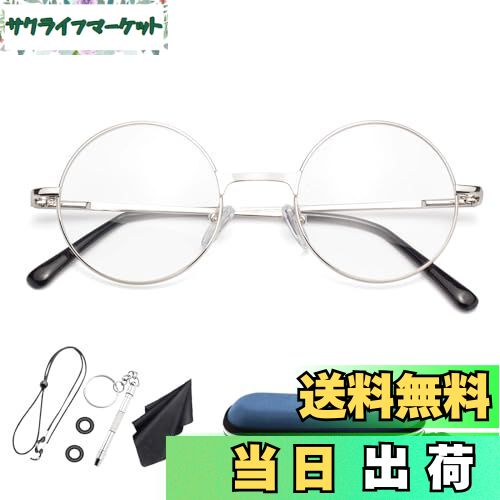 【送料無料】Soarea拡大鏡メガネ型ルーぺ 丸ルーペメガネ ブルーライトカット眼鏡型ルーペ 拡大メガネ ..