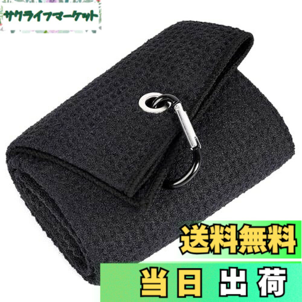 【送料無料】ゴルフクラブブラシ ゴルフタオル マイクロファイバー カラビナ付き ゴルフ用清潔具 ボー ...