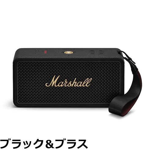 サクライフマーケットの【送料無料】Marshall ワイヤレスポータブル防水スピーカー Middleton II ブラック&ブラス 連続再生30時間/IP67防水仕様【国内正規品】｜アングル2
