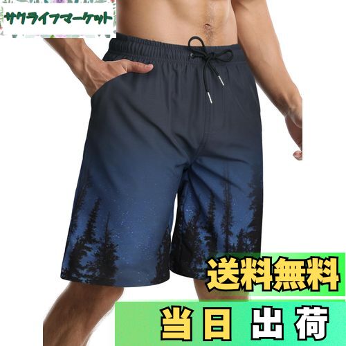 【送料無料】水着 メンズ サーフパンツ 夏 海水パンツ 膝丈 ボードショーツ スイムウェア 水陸両用 通..
