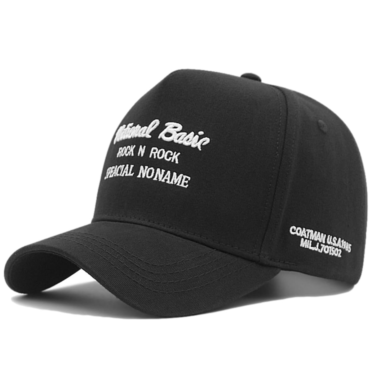 【送料無料】[Lopis] 深く被れる キャップ メンズ 56～65cm 大きいサイズ 深め つば長 日よけ 大きめ 帽子 おしゃれ L XL サイズ調節可能 色：ブラック/ホワイト、サイズ：XL