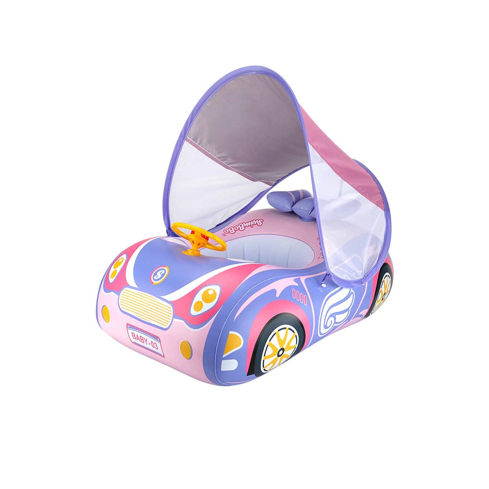 【送料無料】ベビーフロート 子供用浮き輪 男女通用体重約10-20kg適用 足入れ式 屋根付き 日焼 ...