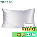 【送料無料】LULUSILK 枕カバー 43x90cm ピローケース 封筒式 洗える ポリエステル100% 光沢 美髪 肌に優しい 四季適応 新年ギフト 贈り物 1枚 シルバー