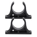 【送料無料】Alomejor 2Pcs パドルホルダー カヤック オールホルダー クリップ ボート/カヤック/カヌーなど パドル ロッドホルダー 押しポールクリップ 黒