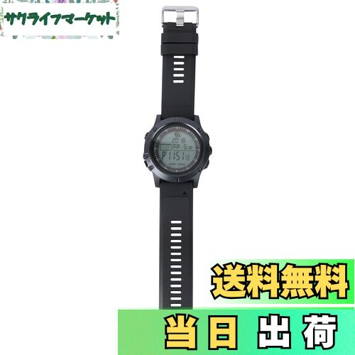 【送料無料】LIOOBO 腕時計 デジタル 多機能 スポーツウォッチ サッカー審判用腕時計 おしゃれ メンズ時計 ストップウォッチ 見やすい クロノグラフ腕時計 ブラック