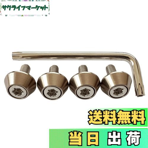 【送料無料】Kuroobaa 車用 ナンバープレートボルト ナンバーフレーム 防犯 盗難防止ネジ M6 (グレー)