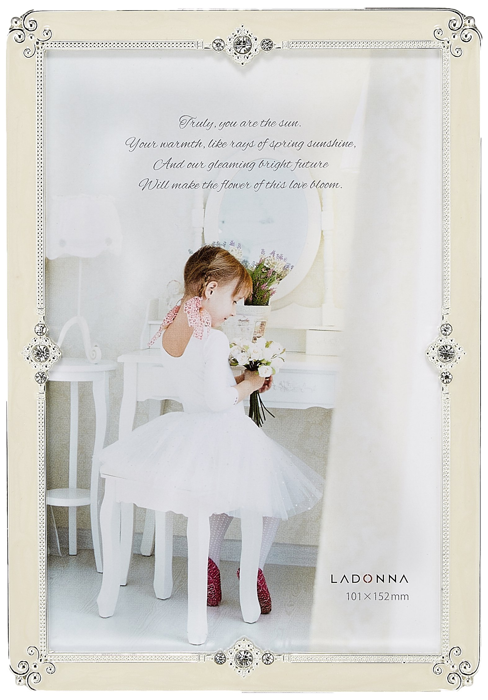 【送料無料】LADONNA ラドンナ フォトフレーム ブライダル ホワイト ポストカード判 BJ27-P-WH