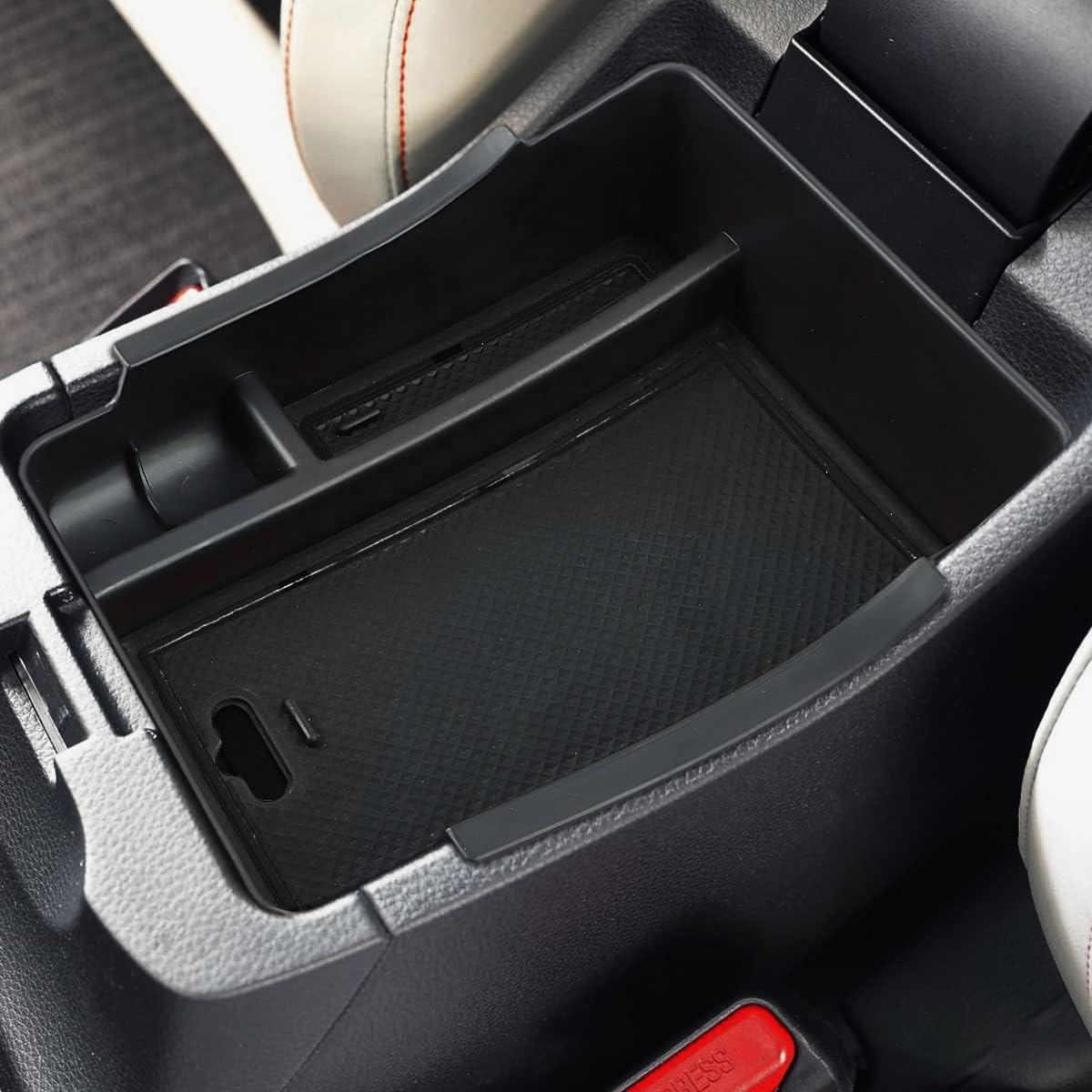 【送料無料】Marchfa 新型 ホンダ ヴェゼル RV系 専用 コンソールボックス センターコンソール コンソールトレイ アクセサリー 小物入れ ABS素材 充電USB機能 ガタガタ音なし 内装パーツ カスタムパーツ (ブラック)