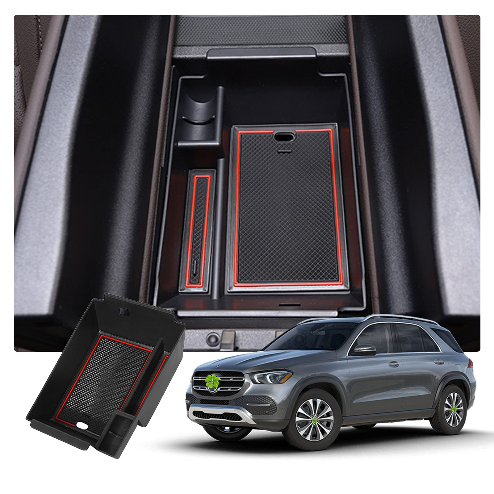 【送料無料】【RUIYA】ベンツ GLEクラス W167 SUV コンソールトレイ コンソールボックス 小物入れトレイ 車種専用 車内収納ボックス カーアクセサリー 内装パーツ センターコンソールトレイ コンソールアームレストボックス