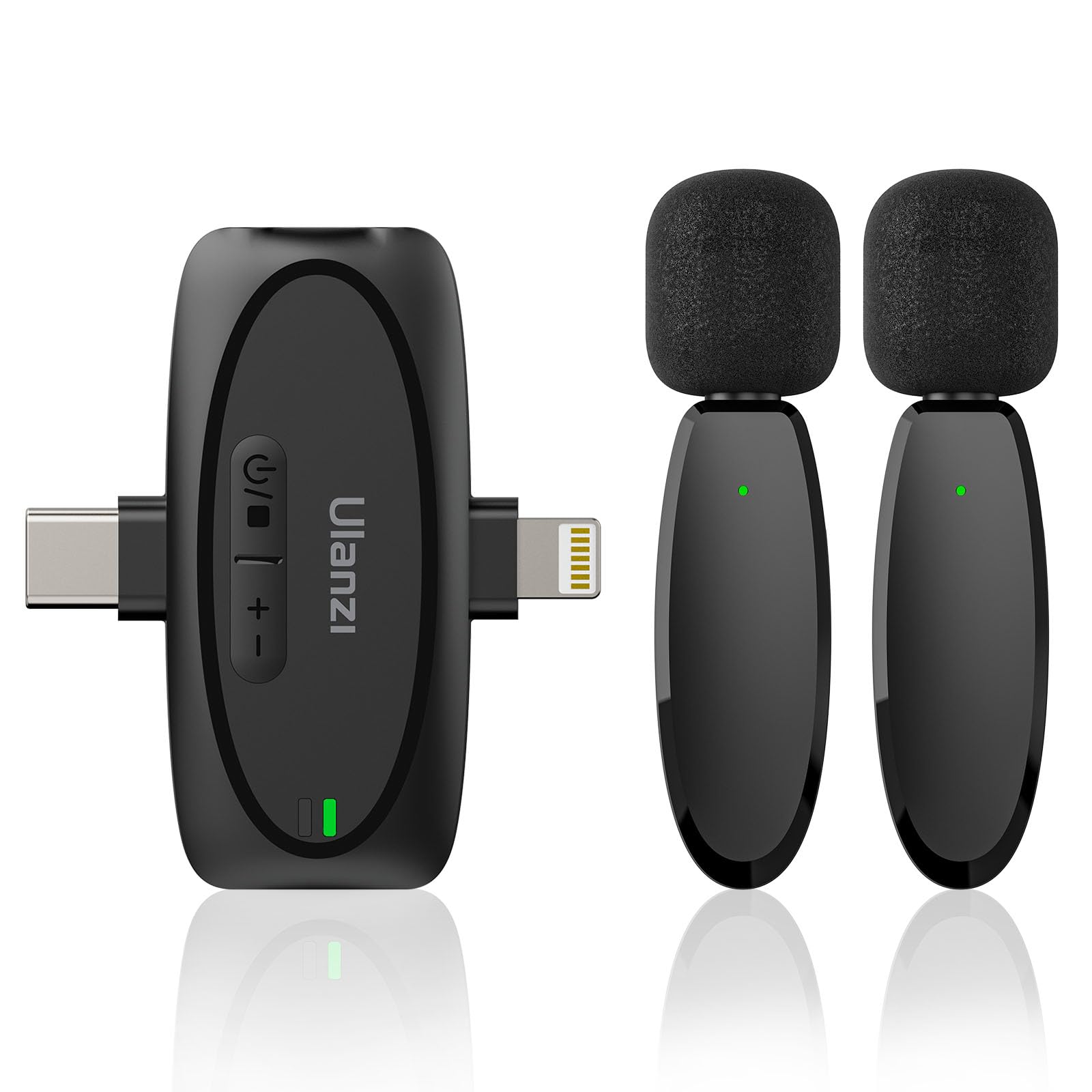 【送料無料】Ulanzi V6 ピンマイク ワイヤレスマイク Android&iphone用マイク 2人同時使用 360°集音 瞬..
