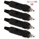 【送料無料】GTIWUNG 4個入り 12-24V シガーライタープラグ ライタープラグ 男性の車のシガレットライター シガーライター LED シガーライター 12V電源 ソケット プラグコネクタ赤LED DIY